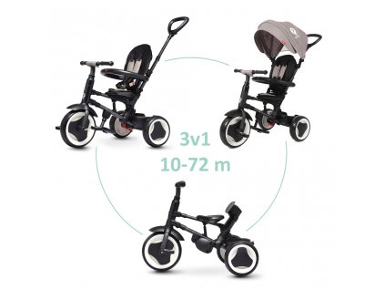 QPLAY Trojkolka Rito eva Grey, vek 10-72 mesiacov