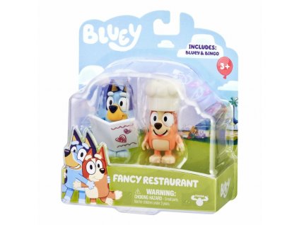 BLUEY Fancy Restaurant, Elegantná reštaurácia - set 2 figúrok a príslušenstva