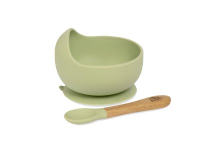 INTERBABY | Fľaštička so slamkou SILIKÓNOVÁ - zelená