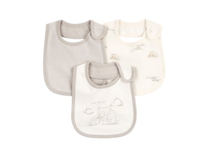 CARTER'S Podbradník Elephant Stripe neutrál MFL 3ks