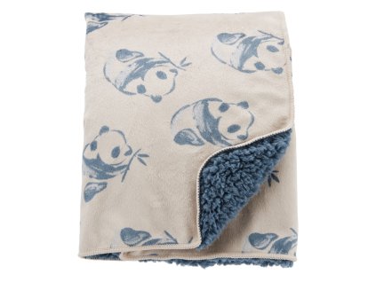 CARTER'S Deka sherpa baranček Blue Panda 80x110 cm