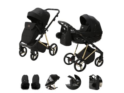 ADAMEX Kočík kombinovaný Quantum Special Edition Black/Gold