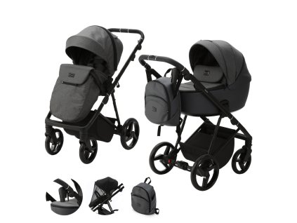 ADAMEX Kočík kombinovaný Blanc Standard Grafit