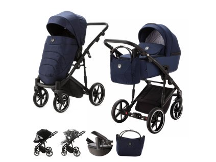 ADAMEX Kočík kombinovaný Mobi New Lux Blue