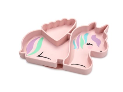 Silikonový dělený talířek s přísavkou