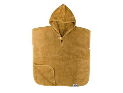 XKKO Organic BIO Bavlnené pončo - Honey Mustard