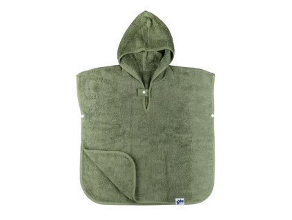 XKKO Organic BIO Bavlnené pončo - Granite Green