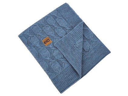 EKO Deka pletená z alpaky Blue 80x100cm