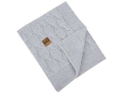 EKO Deka pletená z alpaky Light Grey 80x100cm