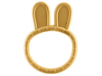 Silikónové hryzátko Rabbit, Mustard Yellow