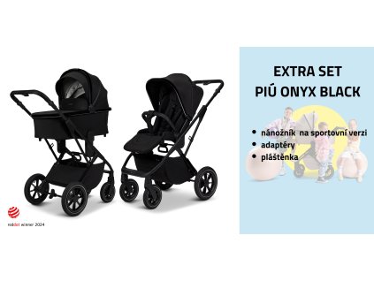 PIÚ Extra set Black chrome - ONYX BLACK