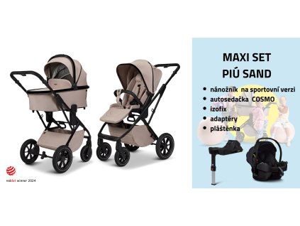 PIÚ Maxi set Black chrome - SAND