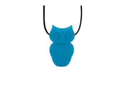 Uklidňující přívěsek Sovička, modrý