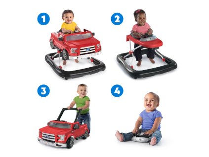 BRIGHT STARTS Chodítko 4v1 Ford F-150 Rapid Red 6-24m