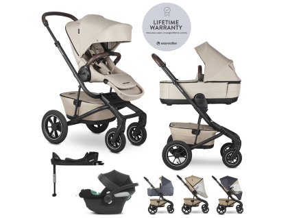 EASYWALKER Kočík kombinovaný Jimmey Explore Pearl Taupe AIR + CYBEX Aton B2 i-Size + základňa