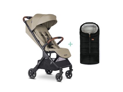 EASYWALKER Kočík športový Jackey2 Pearl Taupe + PETITE&MARS fusak Jibot