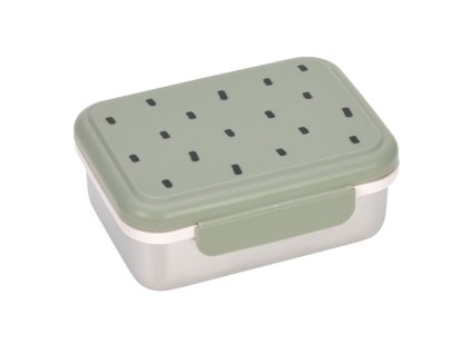 Lunchbox Stainless Steel Happy Prints light olive