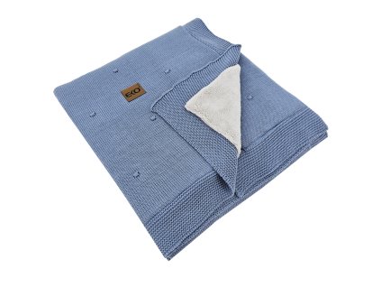 EKO Deka pletená s podšívkou Jeans 100x80 cm