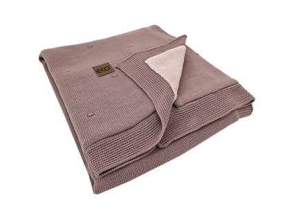 EKO Deka pletená s podšívkou Lilac 100x80 cm