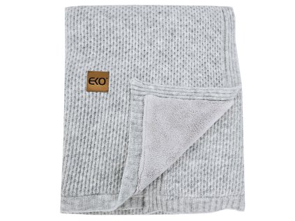 EKO Deka pletená s podšívkou Grey 100x80 cm