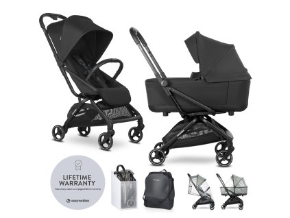 EASYWALKER Kočík kombinovaný Rockey S Pure Black