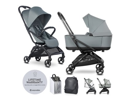 EASYWALKER Kočík kombinovaný Rockey S Smooth Grey