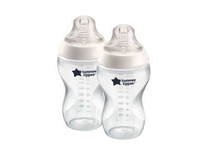 Kojenecká láhev C2N 340ml 3m+ 2ks