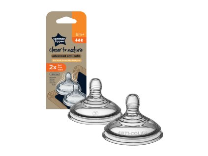 Náhradní savička anti-colic, 6+, 2ks