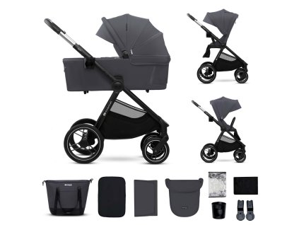 KINDERKRAFT Kočík kombinovaný Nea 2 2v1 Dark Grey