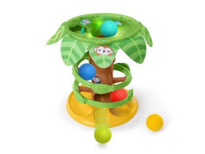 BRIGHT STARTS Dráha guľôčková hudobná Tropical Twirl 6m+