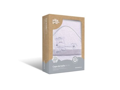 INTERBABY | OSUŠKA froté Ovečka - biela sivý lem