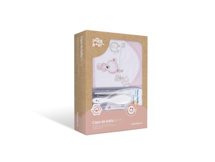 INTERBABY | Osuška BIELIZEŇ + hřeben - RUŽOVÁ
