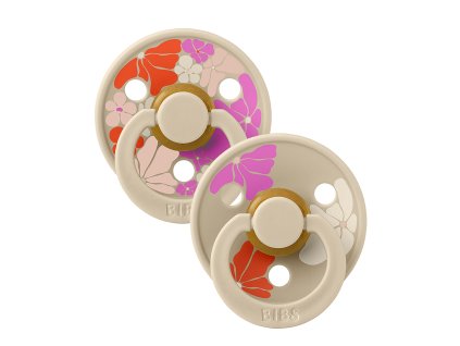 BIBS STUDIO Colour Morning Bloom cumlíky z prírodného kaučuku 2ks - veľkosť 2