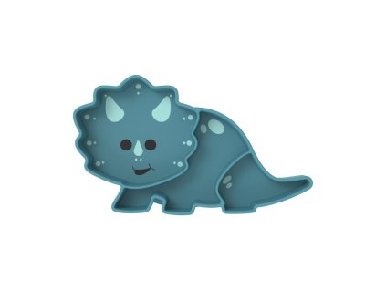 Silikonový dělený talířek s přísavkou