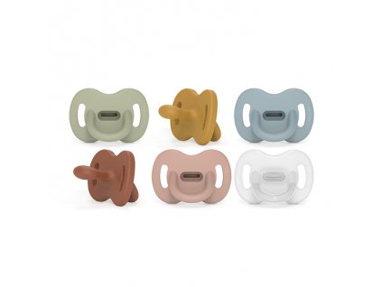 SUAVINEX | CUMLÍK fyziologický SILIKON 6-18m SX PRO - COLOUR ESSENCE - okrové