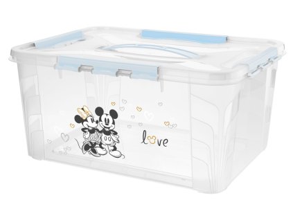 Domácí úložný box "Mickey & Minnie", Matná modrá XL