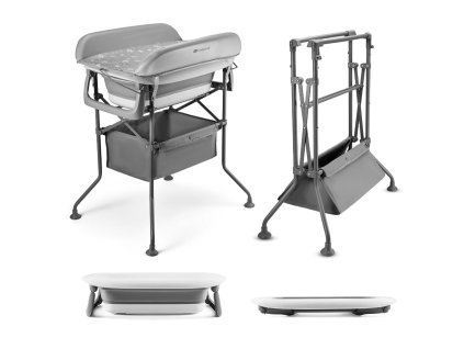 KINDERKRAFT Stolík prebaľovací s vaničkou Bubbly Grey