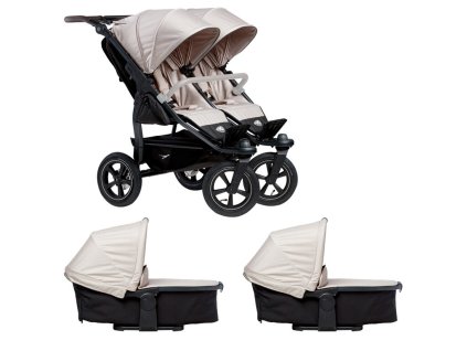 Tfk set duo2 frame 2025 - air wheel carrycot + seat sand