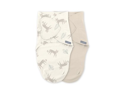 INGENUITY Zavinovačka SwaddleMe™ Ulitka bavlna Born free 2ks 0,5 TOG 0-3m