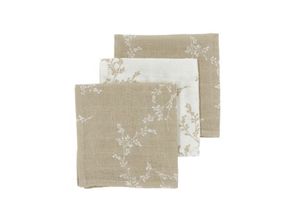 Mušelínová plena-žínka 3-balení - Branches sand