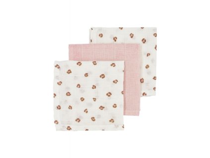 Mušelínová plena-žínka 3-balení - Mini panther soft pink