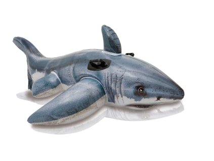 INTEX Lehátko žralok biely s úchytmi nafukovacie 173x107 cm