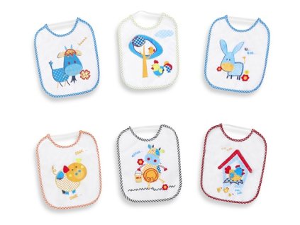 INTERBABY | Podbradník froté s fóliou a gumičkou