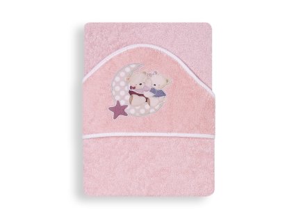 INTERBABY | Osuška froté MACKO S MESIACOM - RUŽOVÁ