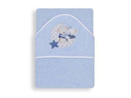 INTERBABY | Osuška froté MACKO S MESIACOM - MODRÁ