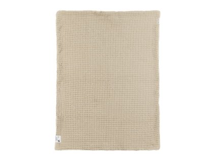 Deka do postýlky Waffle Teddy fleece - Sand