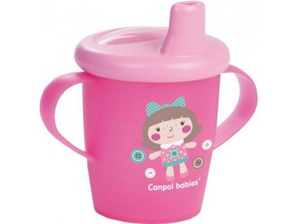 CANPOL BABIES Hrnček nevylievací TOYS 250ml - ružový