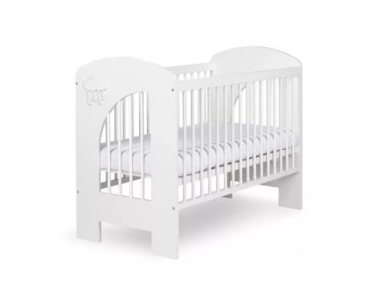 KLUPS Postieľka detská NEL Obláčik 120x60 cm biela