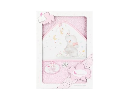 INTERBABY | OSUŠKA froté Slon - ružová