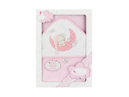 INTERBABY | OSUŠKA froté Medvedík spí - ružová